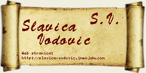 Slavica Vodović vizit kartica